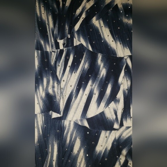 NEW INC Rhinestone Layered Tank Blue and White, Size Small - Picture 5 of 6